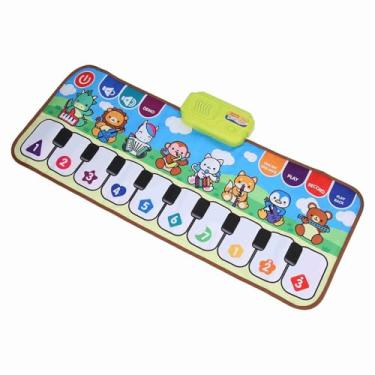 Imagem de Sanpyl Tapete Musical para Instrumentos Musicais para Crianças Com Recurso de Gravação Criativa, ótimo para Melhorar a Percepção Musical 31,5 X 11,8 Polegadas