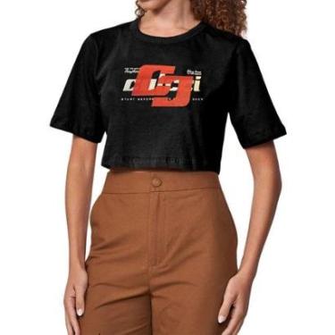 Imagem de Blusa Colcci Reta Encurtada Com Estampa Feminina-Feminino