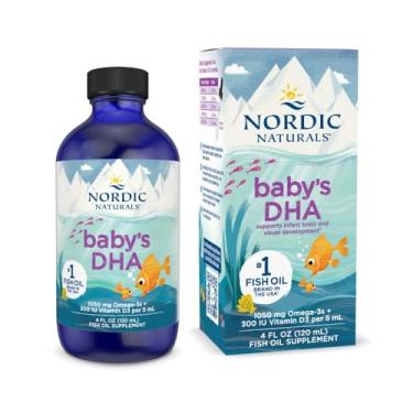 Imagem de Nordic Naturals DHA para bebês, sem sabor – 113 g – 1050 mg ômega-3 + 300 UI de vitamina D3 – auxilia no desenvolvimento do cérebro, visão e sistema nervoso em bebês – sem OGM – As porções podem