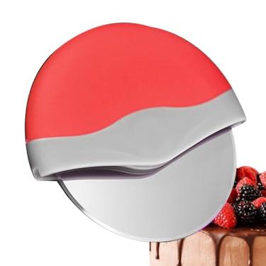 Imagem de Cortador De Pizza Em Roda | Fatiador De Pão Com Capa | Roda De Pizza Ergonómica Em Aço Inoxidável | Para Mulheres, Homens, Casa, Cozinha, Culinária, Confeitaria, Fatiamento, Pão