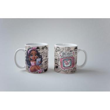 Imagem de Caneca Eu Amo Dorama Café E Dorama Dorameira Porcelana 325ml (MOD06)