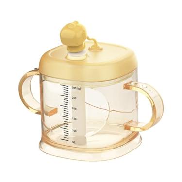 Imagem de Copo de Bebida Leite para Desenhos Animados Infantil Design Bonito Grau Alimentar Sem Odor Impacto à Prova Vazamento com Tampa Fácil Transportar Boca