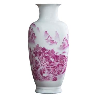 Imagem de Vaso decorativo de cerâmica clássica de alta qualidade para decoração de casa, casa, casamento, sala de estar, quarto, escritório, mesa, decoração de casa