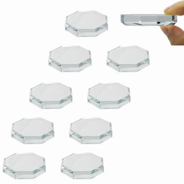 Imagem de 10 pesos de costura de pano de vidro, pesos de padrão octogonal para costurar flores de pano, usados para costurar, cortar e fazer padrões de costura de papel e tecido
