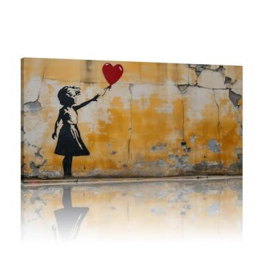 Imagem de Impressões de arte de parede Banksy, mural de parede Banksy, tela de arte de parede Banksy, impressões em tela extragrande, pôsteres e impressões Banksy - (40 x 80 cm) 16 x 32 polegadas sem moldura