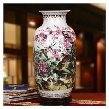 Imagem de Vaso decorativo indispensável decoração requintada flores de argila de porcelana decoração de casa porcelana pastel de cerâmica para flores decorações de casa