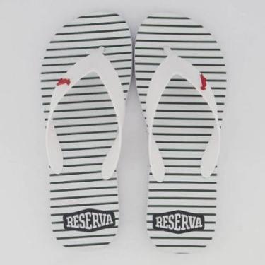 Imagem de Chinelo Reserva Listrado Bandeira Branco-Unissex