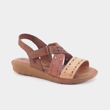 Imagem de Sandalia Feminino New Face 39518 39519 Couro New-Feminino