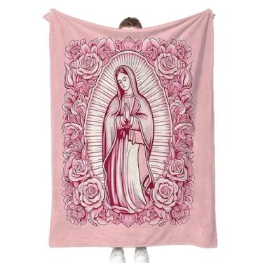 Imagem de Mantas Felpudas De Arremesso,Virgem Maria Católica Roupa De Cama,Mantas de Flanela para Oração Cristã - para Sala de Estar Cama Sofá Dormitório Apartamento Campismo Inverno Crianças