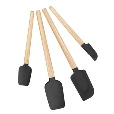 Imagem de Espátula de silicone preta, 4 peças