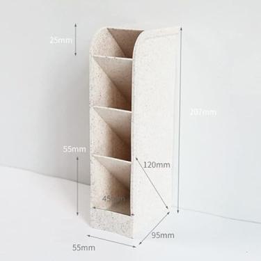 Imagem de Celebridade da Internet ins Personalidade nórdica Simples transparente Multi-grade Plug-in oblíquo Porta-canetas Plástico para mesa de estudante