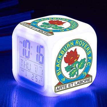 Imagem de Relógio de Alarme Digital LED Futebol Criativo Pequeno com Mudança Cor para Uso Diário em Casa Fácil Usar Conveniente Alta Durabilidade