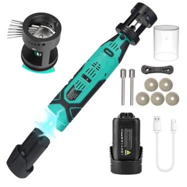 Imagem de 3mirrors Afiador De Eletrodo De Tungstênio Portátil Para Depuração, Ferramenta Rotativa Para Soldagem Tig Com Bateria De 12 V, Capa Protetora Contra Poeira, Carregador, 2 Mandris Cnc, 5 Diâmetros P