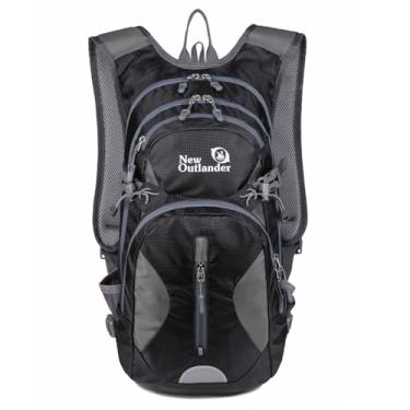 Imagem de CUOFYUNL Mochila de hidratação para bicicleta à prova d'água Mochila de hidratação 20L Mochila para capacete de bicicleta para ciclismo ao ar livre (Preta)
