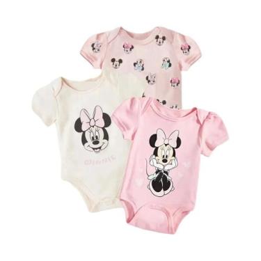 Imagem de Macacões De Algodão Mickey Mouse Para Bebê Menino E Menina, 3 Peças, R