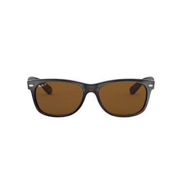 Imagem de Óculos de sol Ray-Ban RB2132 New Wayfarer Square, tartaruga/polarizado B-15 marrom, 55 mm