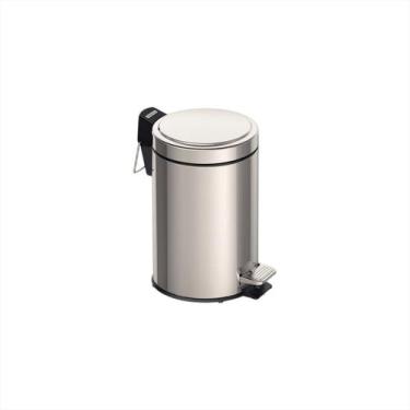 Imagem de Lixeira Inox Tramontina de até 30 Litros Cesto Com Pedal E Balde Remov