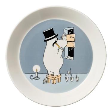 Imagem de Arabia Prato Moomin 1066913, 19 cm, clássico, Moomin Papa, cinza, utensílios de mesa