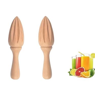 Imagem de Espremedor de frutas cítricas de madeira - Espremedor manual manual de limão/laranja | Ferramenta portátil de espremedor de frutas para casa, café e bar, utensílios de cozinha, acessórios de barman