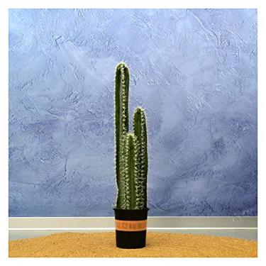 Imagem de Plantas artificiais, cacto artificial de 89 cm em vasos verdes, linda planta falsa para decoração de casa, plantas artificiais realistas, bonsai, pinheiro