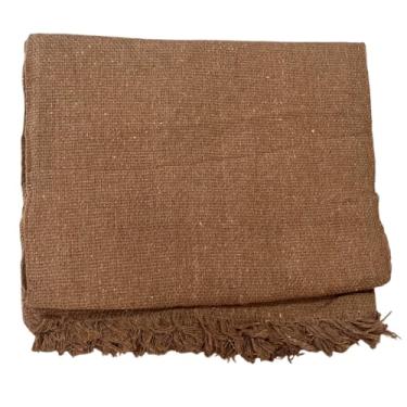 Imagem de Manta Para Sofá ou Cama Luxo Gigante 210x120 Tipo Capa de Sofá Protetora Algodão Decorativa manta para sofá sofa grande(Caramelo)