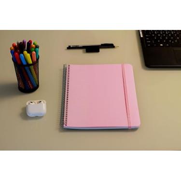 Imagem de Caderno Universitário Cos 1x1 96 Folhas Pautado Rosa Confetti