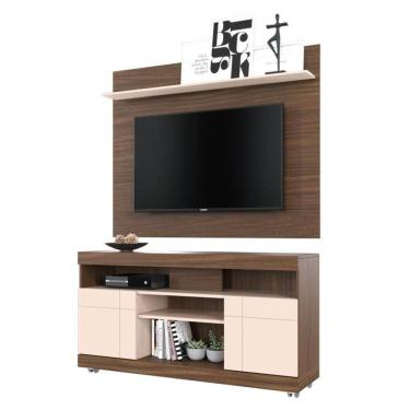 Imagem de Rack Bancada Yara e Painel para TV Maia Nogueira Real Off White – Colibri