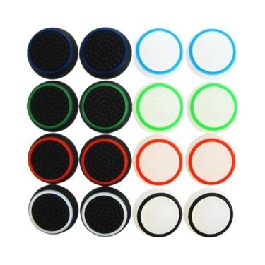 Imagem de Capa De Silicone Bicolor Para Thumbstick De Controle De Jogos PS5 PS4 