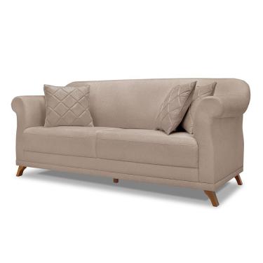 Imagem de Sofá Amsterdam 2 Lugares 1,80 Linho Rustico Areia - Lucadi Home
