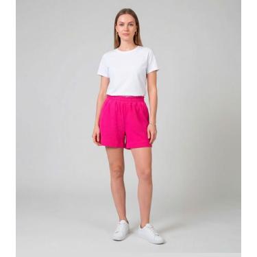 Imagem de Shorts Feminino Moletinho Gorgurinho Infinita Cor Rosa, P, Rosa