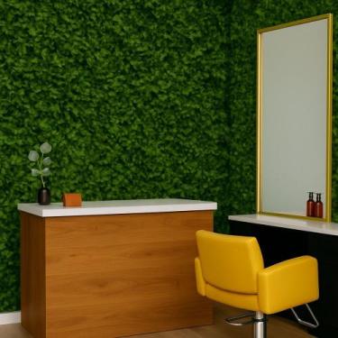 Imagem de Papel de Parede Adesivo Autocolante Decorativo Folhas Verdes 5 METROS 