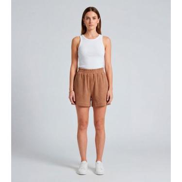 Imagem de Shorts Feminino Moletinho Gorgurinho Infinita Cor Marrom, G, Marrom