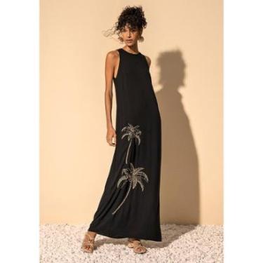 Imagem de Vestido Longo Com Zíper E Paetês Bordados-Feminino