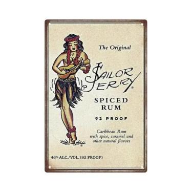 Imagem de Placa De Metal Vintage Retro Malibu Para Cerveja, Uísque E Vinho, Deco