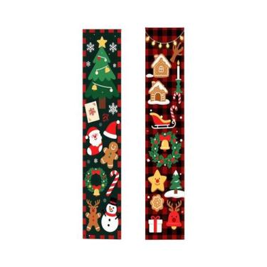 Imagem de Banner De Porta Feliz Natal Para Decoração De Casa 2025 Enfeite De Nat