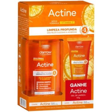 Imagem de Kit Gel de Limpeza Facial Actine Pele Acneica 140g + 40g