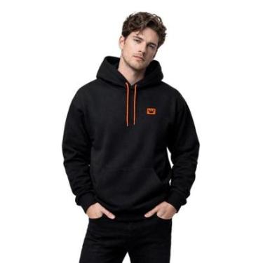 Imagem de Moletom Masculino Canguru com Capuz Flanelado Estampado Relaxado Casual Inverno Confortável-Masculino