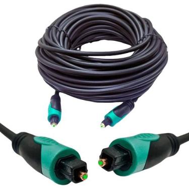 Imagem de Cabo Áudio Digital Óptico Toslink Tv Home Pvc 10 Metros - Wincabos