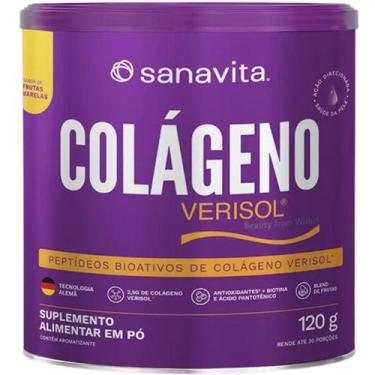 Imagem de Colágeno Verisol Sanavita para Pele Cabelos e Unhas 120g com Vitaminas