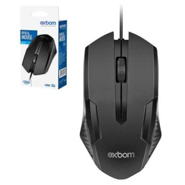 Imagem de Mouse Optico MS-71 Exbom 1200 DPI p/ Notebook PC USB ORIGINAL