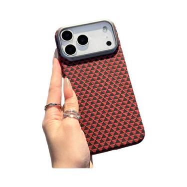 Imagem de Capa De Telefone Em Fibra De Carbono Fosca Colorida Para iPhone 17 16 