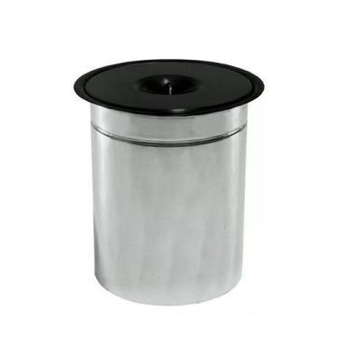 Imagem de Lixeira De Embutir 5l Inox Preto Fosco Cozinha Cesto Black - Inovar Me