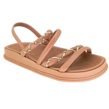Imagem de Sandália Moleca Flatform Casual 5556110 - Feminino Cor:NudeTamanho:35G