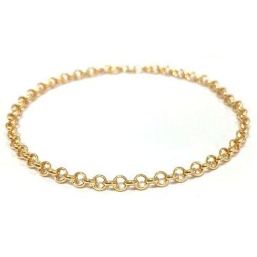 Imagem de Pulseira Portuguesa Em Ouro 18k Bracelete Elo Português Feminina - Pri