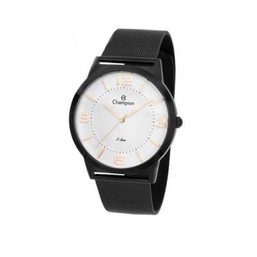 Imagem de Relógio Champion Feminino S-Line Cn21005M Preto Fundo Branco