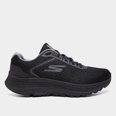 Imagem de Tenis skechers go run consistent masculino, Preto e branco, 40