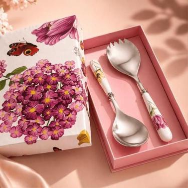 Imagem de Conjunto De Talheres para Servir Salada - Linha Floral - Thompson