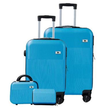 Imagem de Kit 4 Malas E Frasqueiras De Viagem - Diversos Modelos M5 - Poofy, Azu