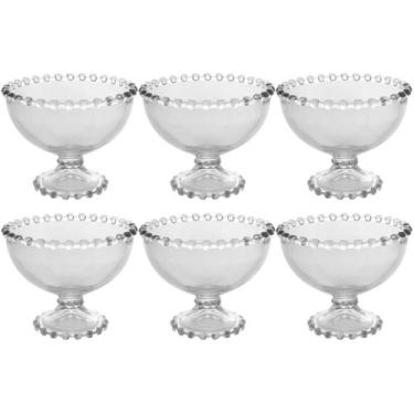 Imagem de Conjunto 6 Taças de Sobremesa Linha Pearl 220ml Cristal Ecológico Wolf