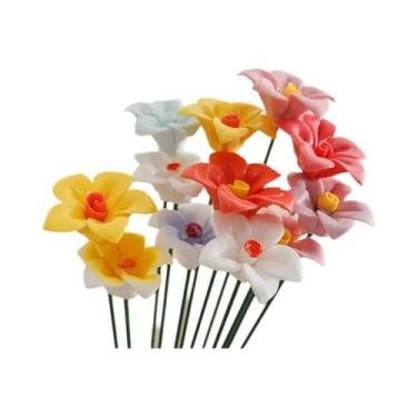 Imagem de Flores De Cerâmica De Alta Temperatura 5 Peças, Flores Eternas Artesan